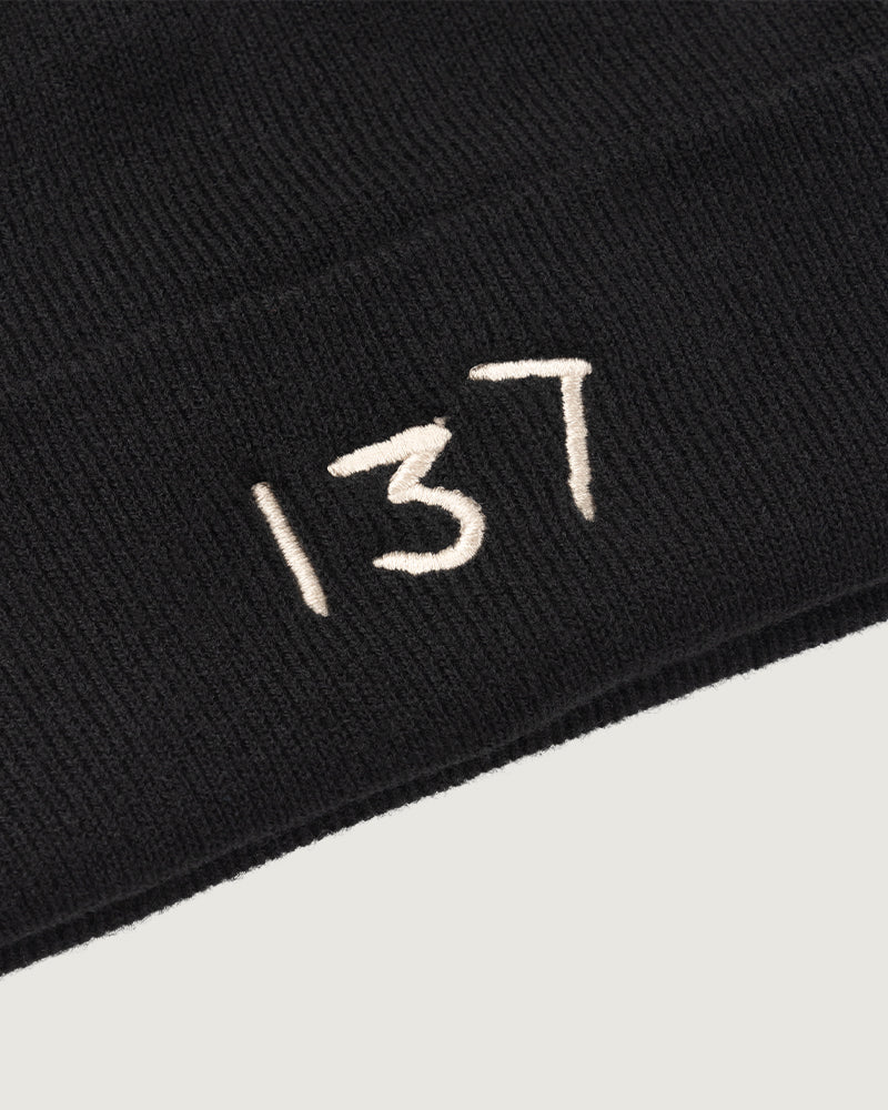 Number Beanie Black