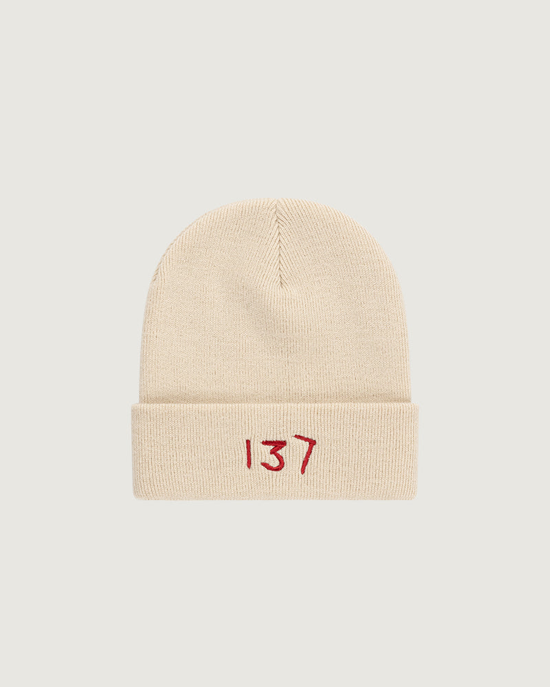 Number Beanie Ecru