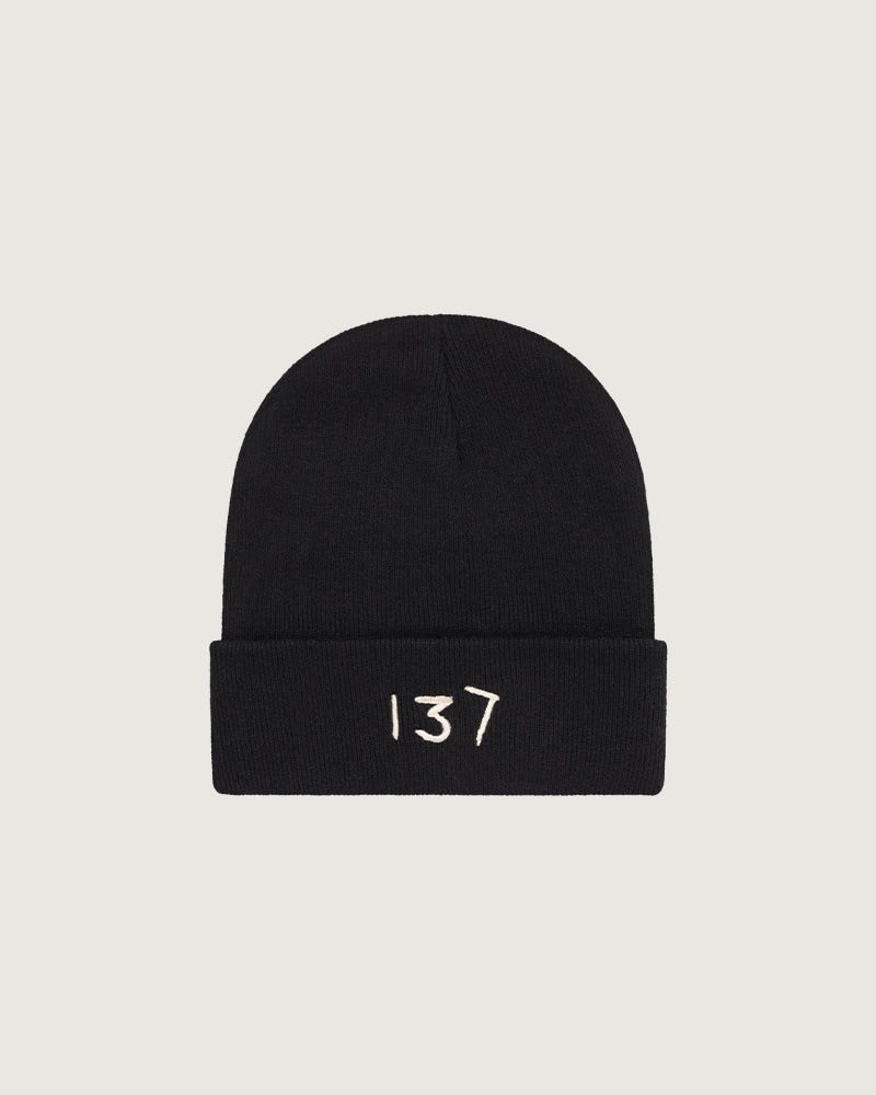 Number Beanie Black